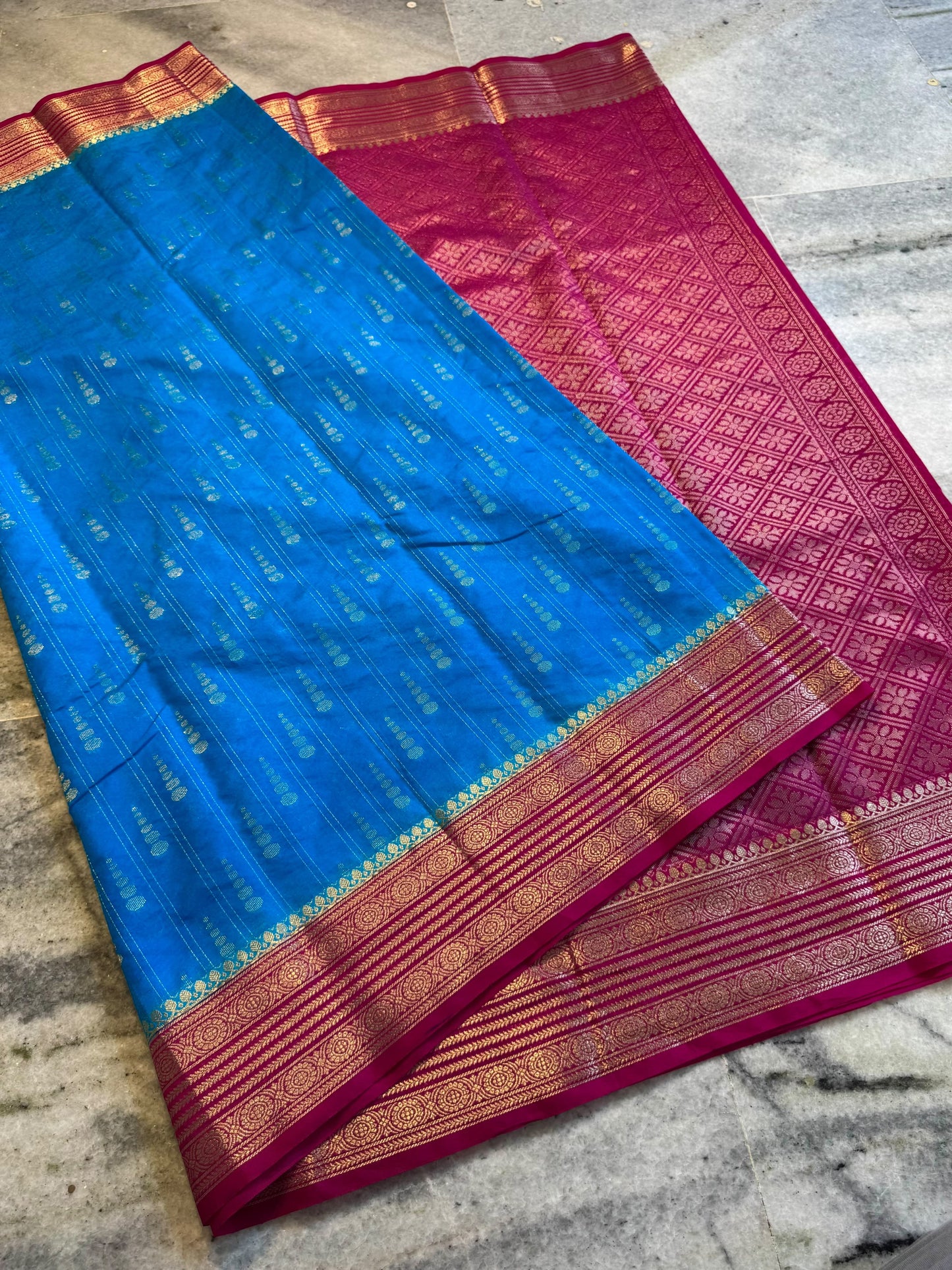 Banarasi Chiniya Silk Banarasi Saree with Blouse
