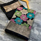 Black Nita Ambani Inspired Mashru Silk Saree with Multicolor Floral Weaving & Antique Gold Zari Border