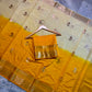 Raw Mango Cream and Yellow Silk Saree | Festive Silk Saree with Zari Border