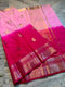 Raw Mango Baby Pink and Rani Pink Silk Saree | Festive Dual Tone Zari Border Saree