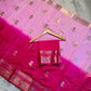 Raw Mango Baby Pink and Rani Pink Silk Saree | Festive Dual Tone Zari Border Saree